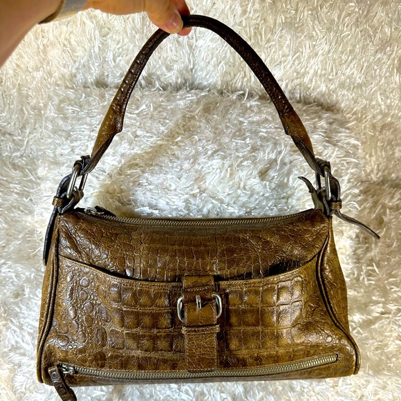 Prune Bags Prune Vintage Leather Alligatorpattern Shoulder Bag